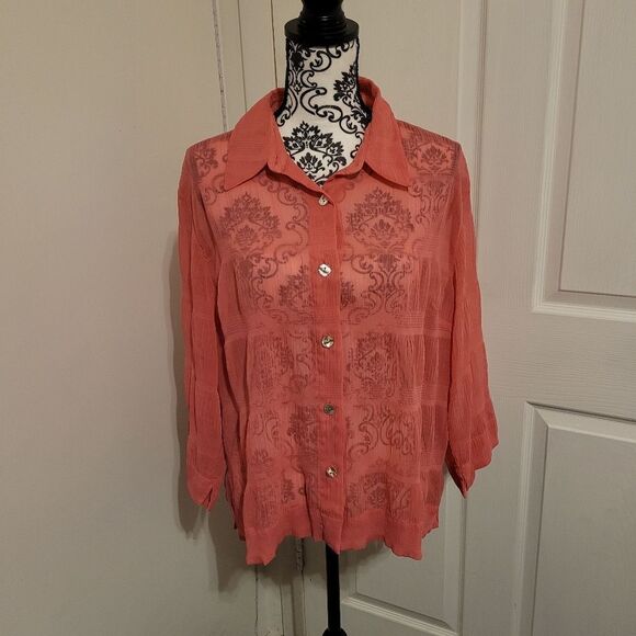 J.h. collectibles vintage pink top - Picture 1 of 8